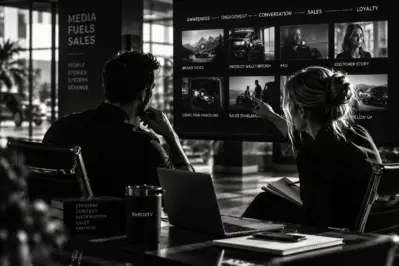 Sales and marketing team using video within a connected media system