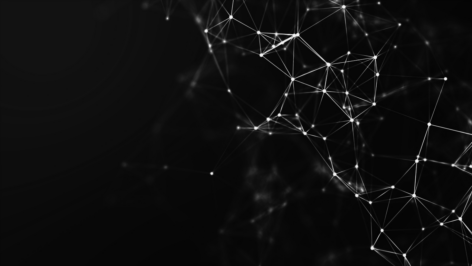 connected node network representing digital attention and content distribution systems