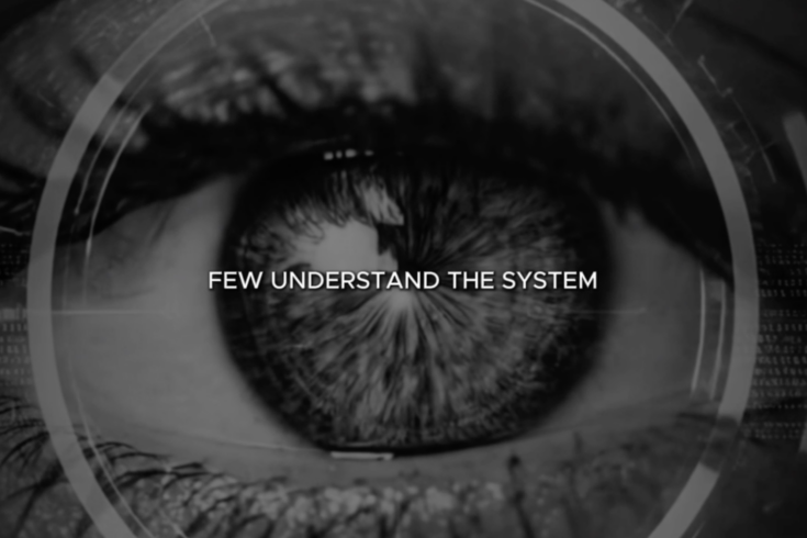 close up digital eye representing attention tracking media systems visibility strategy and audience focus in digital marketing