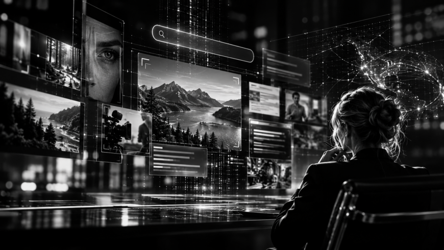 Brand Journalism for AI search showing a business operating as a modern media company